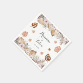 Rustikale neutrale Boho-Hochzeit Serviette (Ecke)