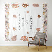 Rustikale neutrale Boho-Hochzeit Wandteppich (Beispiel (Horizontal))