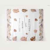 Rustikale neutrale Boho-Hochzeit Wandteppich (Vorderseite (Horizontal))