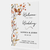 Rustikale, neutrale Botanische Hochzeit Acrylschild (Winkel)