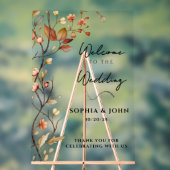 Rustikale, neutrale Botanische Hochzeit Acrylschild (Neutral)