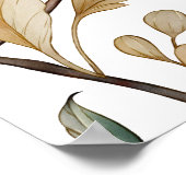 Rustikale, neutrale Botanische Hochzeit Poster (Ecke)