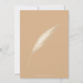 Rustikale neutrale Erden Boho Pampas Save the Date Ankündigung (Rückseite)