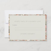 Rustikale neutrale erdgeschwungene Boho Minimale H RSVP Karte (Vorderseite)