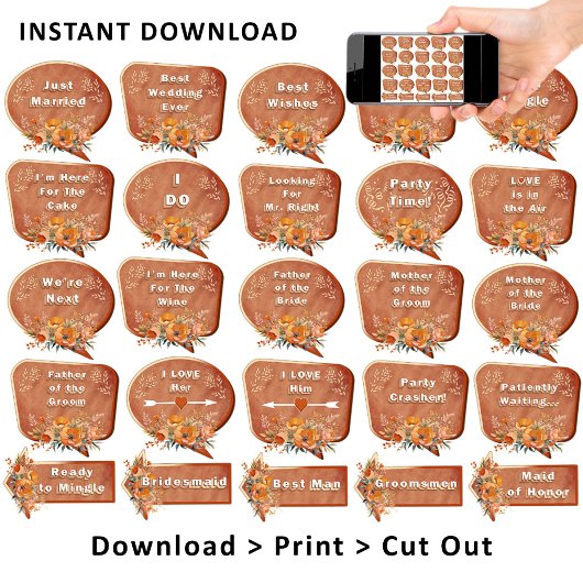 Rustikale, neutrale Erdreich-Boho-Blumenpropaganda Poster