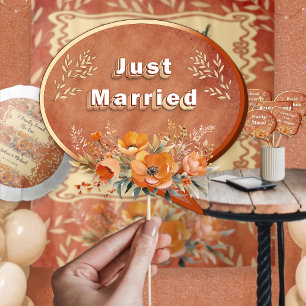 Rustikale, neutrale Erdreich-Boho-Blumenpropaganda Poster