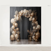 Rustikale neutrale Farben Ballon Arch Hanging Wandteppich (Vorderseite)