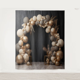 Rustikale neutrale Farben Ballon Arch Hanging Wandteppich