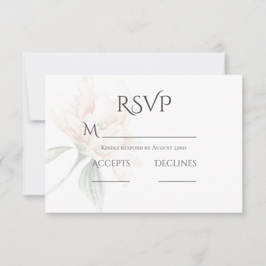 Rustikale, neutrale Farben RSVP Karte (Vorderseite)
