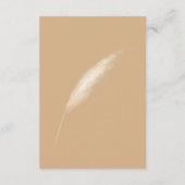 Rustikale neutrale Groß-Hochzeit von Boho Pampas Begleitkarte (Rückseite)