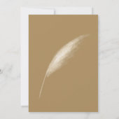 Rustikale neutrale Groß-Hochzeit von Boho Pampas Einladung (Rückseite)