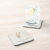 Rustikale neutrale Groß-Hochzeit von Boho Pampas Getränkeuntersetzer (Rechte Seite)