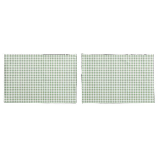 Rustikale neutrale Sage Gingham Buffalo Kariert Kissenbezug (Rückseite-Set)