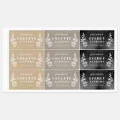 Rustikale neutrale Trio wasserdichte Namensschilde Etiketten (Blatt)