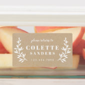 Rustikale neutrale Trio wasserdichte Namensschilde Etiketten (Befestigt)