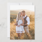 Rustikale neutrale Twine Burlap Öko Boho Foto Wedd Einladung (Rückseite)