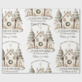 Rustikale neutrale Weihnachten Geschenkpapier (Flach)