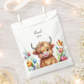 Rustikale Niedlich Baby Highland Cow Baby Dusche Geschenktütchen (Ausgeschnitten)