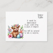 Rustikale Niedlich Baby Highland Cow Baby-Windprei Begleitkarte (Vorderseite)