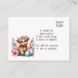 Rustikale Niedlich Baby Highland Cow Baby-Windprei Begleitkarte