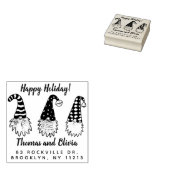 Rustikale Niedlich Elfen Happy Holiday Rücksendead Gummistempel (Stempel)