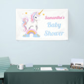 Rustikale Niedliche Aquarellbrasse Unicorn Kinderd Banner (Messeveranstaltung)