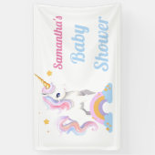 Rustikale Niedliche Aquarellbrasse Unicorn Kinderd Banner (Vertikal)