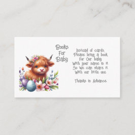 Rustikale Niedliche Baby Highland Cow Baby Enclosu Begleitkarte