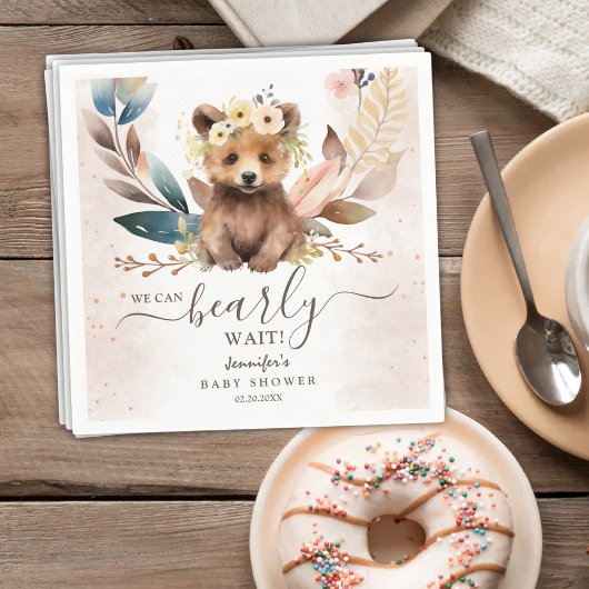 Rustikale Niedliche Bärengeschlechtsneutrale Babyd Serviette