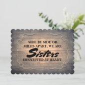 Rustikale Niedliche Bridesmaid / Vorschlag für ein Einladung (Stehend Vorderseite)