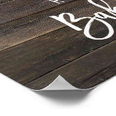 rustikale niedliche Kaninchen Babydusche Begrüßung Poster (Ecke)