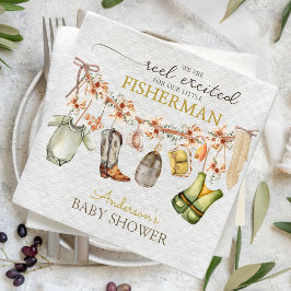 Rustikale Niedliche Kegelfischerei Serviette