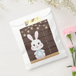 Rustikale Niedliche White Bunny Baby Dusche Geschenktütchen