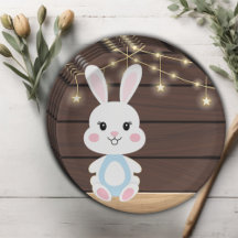 Rustikale Niedliche White Bunny Baby Dusche