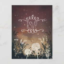 Rustikale Night Sky Stars & Foliage UAWG Einladungspostkarte