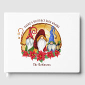 Rustikale nordische Karierte Weihnachtsgnomen Gästebuch (Vorderseite)