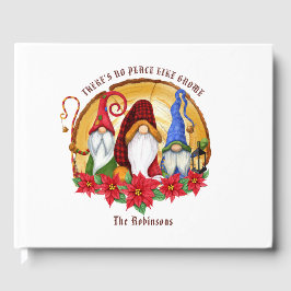 Rustikale nordische Karierte Weihnachtsgnomen Gästebuch