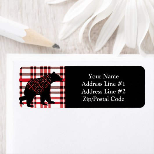 Rustikale Nordwald Schwarzer Bär Silhouette auf Ka (Insitu)