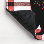 Rustikale Nordwald Schwarzer Bär Silhouette auf Ka Mousepad (Ecke)