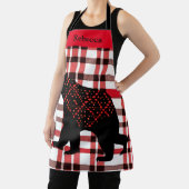 Rustikale Nordwald Schwarzer Bär Silhouette auf Ka Schürze (InSitu)