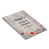 Rustikale Notizbuch-Hochzeits-Planungs-hölzerne Notizblock (Rechte Seite)