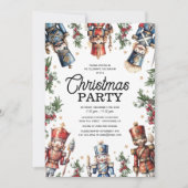 Rustikale Nutcracker Weihnachtsfeier Einladung (Vorderseite)