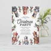 Rustikale Nutcracker Weihnachtsfeier Einladung (Stehend Vorderseite)