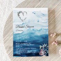 Rustikale Ocean Bridal Dusche Einladung