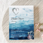 Rustikale Ocean Bridal Dusche Einladung