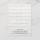 Rustikale Ohrring-Display-Karte | Burgund Wasserfa Visitenkarte (Rückseite)