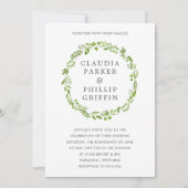 Rustikale Olivenhaine Elegante Hochzeit Einladung (Vorderseite)