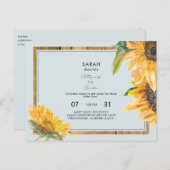 Rustikale Oma's Kinderzimmer Baby Shower Blue Einladungspostkarte (Vorne/Hinten)