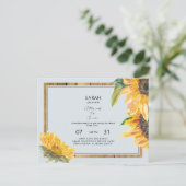 Rustikale Oma's Kinderzimmer Baby Shower Blue Einladungspostkarte (Stehend Vorderseite)