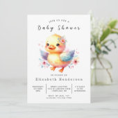 Rustikale Online Duck Baby Dusche Einladung (Stehend Vorderseite)